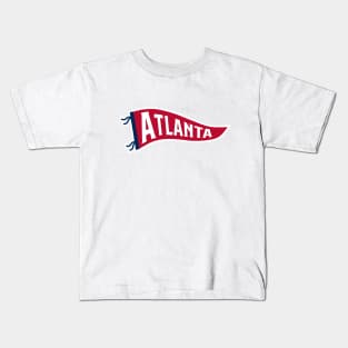 Atlanta Pennant - White Kids T-Shirt